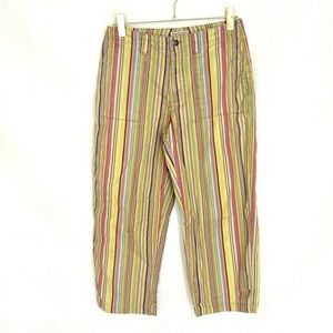 Vintage y2k rainbow stripe cropped utility pants✨
